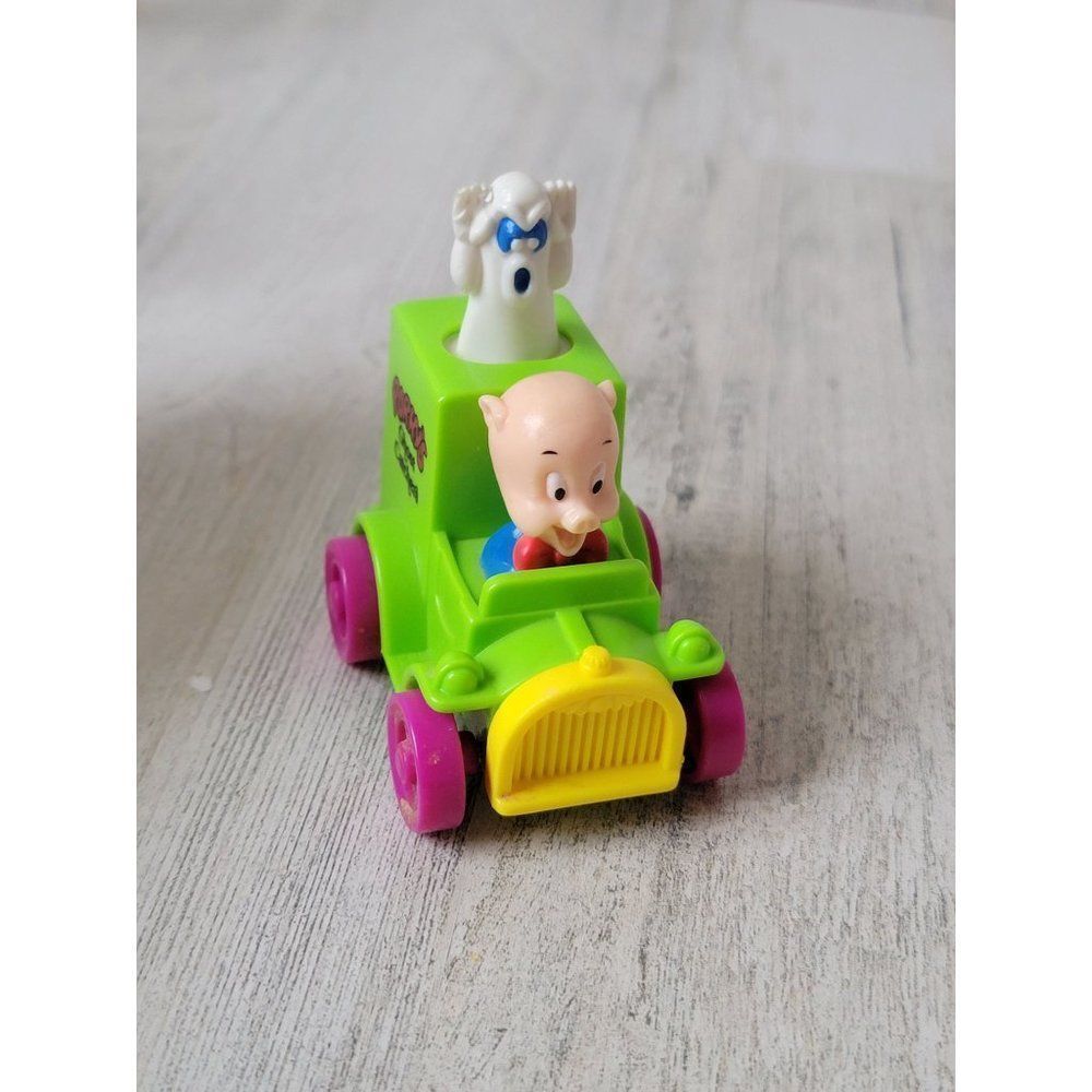 Porky 1992 lime green‎ car ghost truck car toy figure